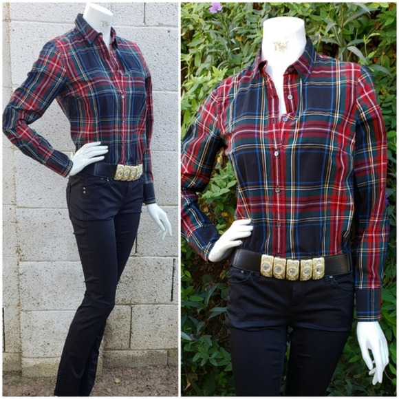 J.CREW Perfect shirt in Stewart‎ plaid - Picture 1 of 3